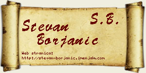 Stevan Borjanić vizit kartica